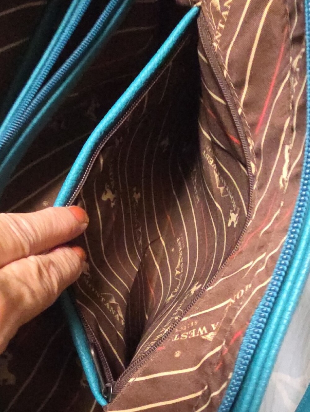 Montana West Turquoise & Mustard Southwestern Shoulder Bag - Picture 8 of 8